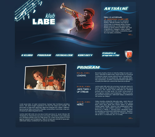 music club Labe in horovice town, central bohemia has now website