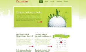 grafický návrh webu Golfarena Praha